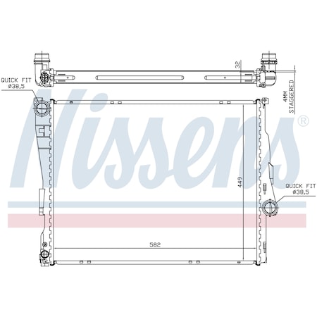 Nissen Nissens Radiator, 60782A 60782A